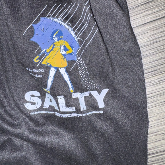 Women’s “Salty” 🧂 Black Graphic Pajama 3 Piece Set Size XL ~ NEW - Picture 11 of 12